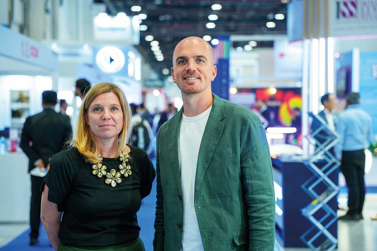 Alessandro Picchianti with his Mayor Digital business partner, photographed by Gulf News in Dubai